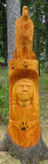 Trunk and Stump Wood Carvings - Woman's Spirit