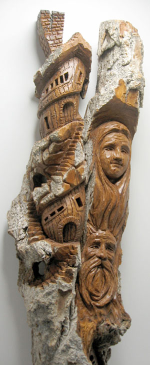 Bark Carving - #21 - Detailed view