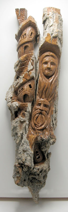 Bark Carving - #21 - 59 x 15 cm  (23 x 6 inches)