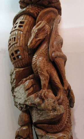 Bark carving 25 - detailed view