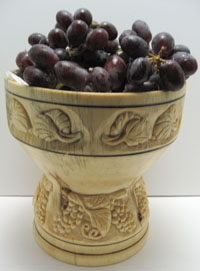 Carved Turnings Wood Carvings - Grape Bowl
