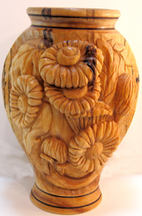 Carved Turnings Wood Carvings - Daisy Vase