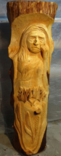 Trunk and Stump Wood Carvings - Balcarres Mother Canada